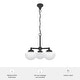 preview thumbnail 5 of 16, Hunter Saddle Creek Contemporary Schoolhouse Chandelier - Clear or White Glass Globes - Entry, Dining Room, Kitchen Table
