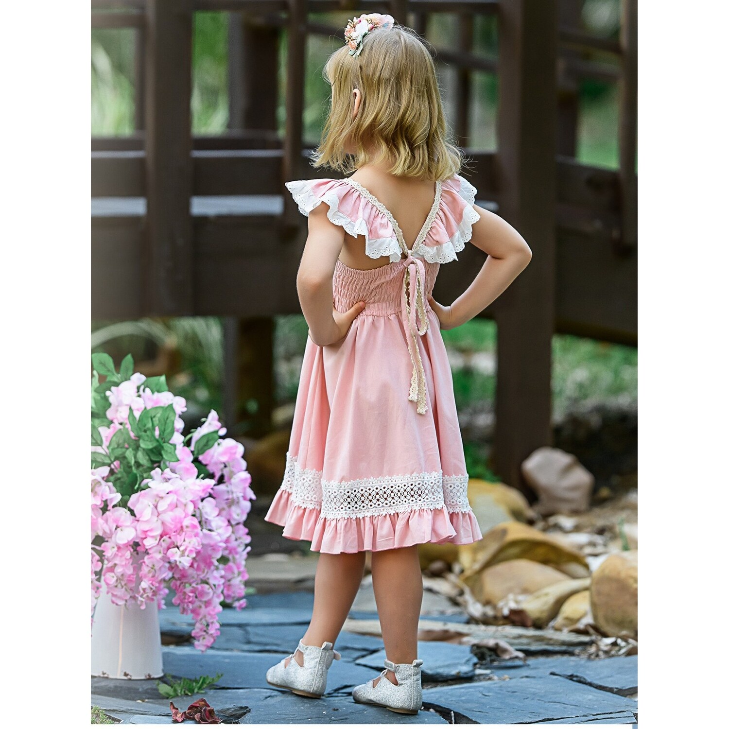 rose pink girls dress