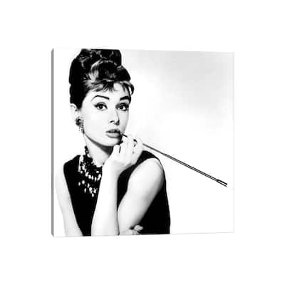 iCanvas 'Audrey Hepburn Smoking' by Radio Days Canvas Print