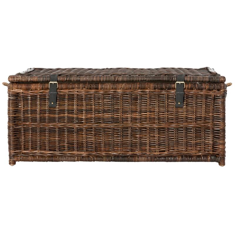 happimess Caden 46" Wicker Storage Trunk, Brown - Butterscotch