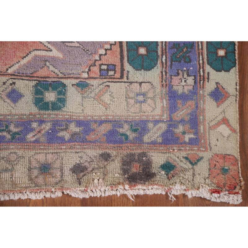 Hand Knotted Oriental 100% Wool Carpet Traditional Tribal Coral Ardebil Area Rug - 11' 1'' X 4' 7''