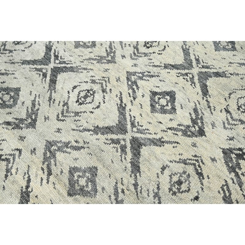 Hand Knotted Turkish Oushak Gray 100% Wool Modern Oriental Area Rug