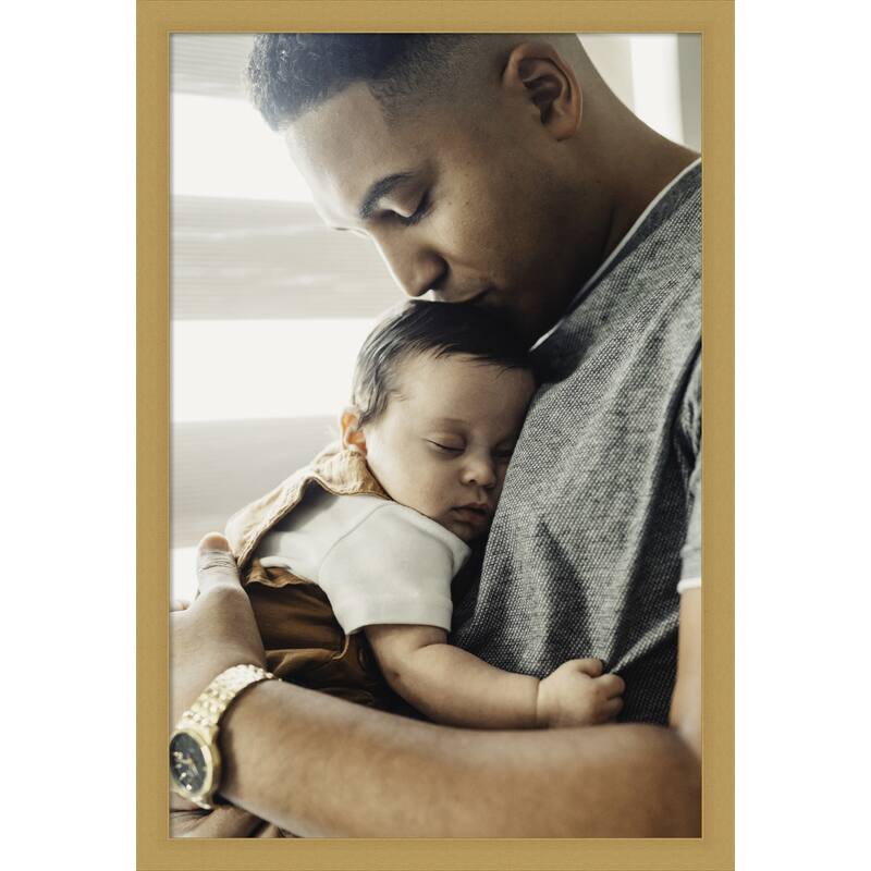 Grace Brushed Gold Narrow Framed Picture Frame, Photo Frame - 20x30 - Grace Brushed Gold Narrow