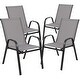 preview thumbnail 16 of 55, Outdoor Stacking Sling Patio Chairs (Set of 4)