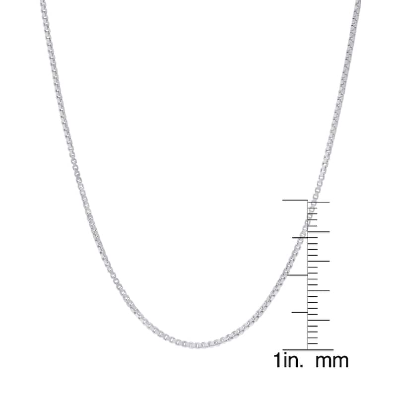 Victoria Townsend .925 Sterling Silver 1.3mm Diamond Cut BOX Necklace