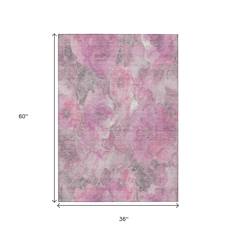 HomeRoots Floral Transitional Rectangle Outdoor Rug