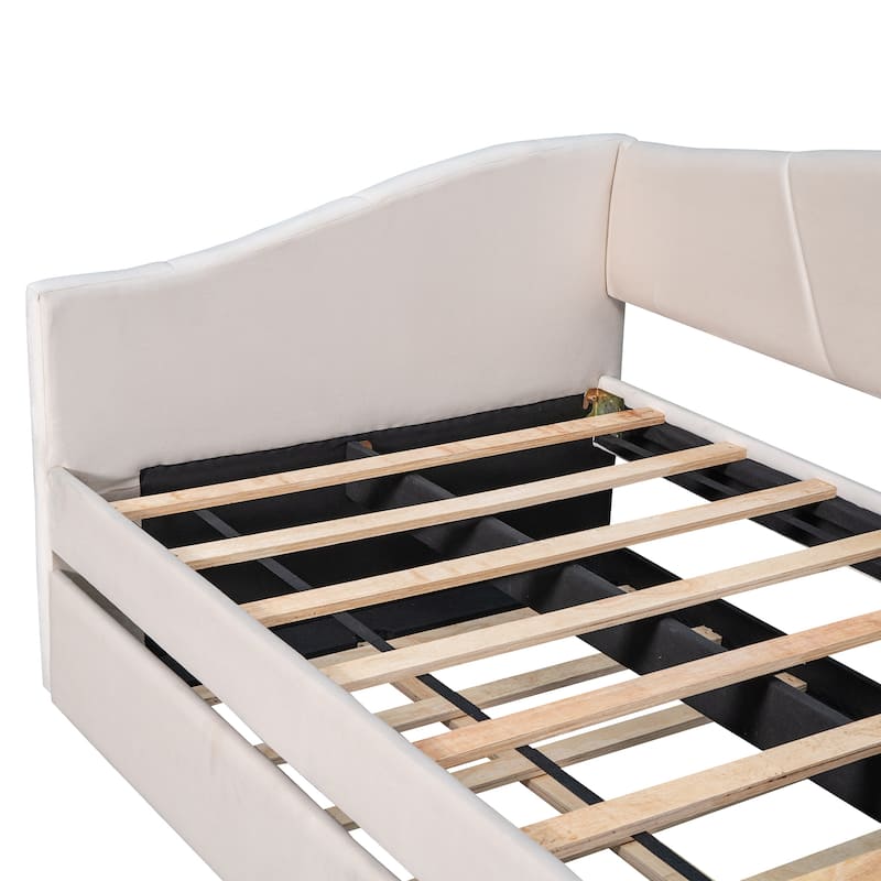 Upholstered Daybed With Trundle Bed