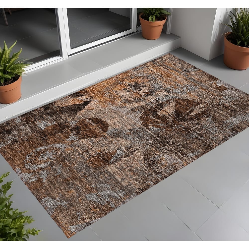 Rane Botanic Elegance Weather Resistant Timeless Fusion Outdoor Rug