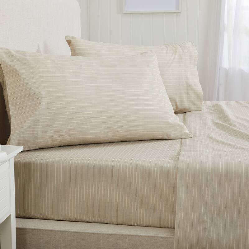 Premium Striped Microfiber Sheet Set
