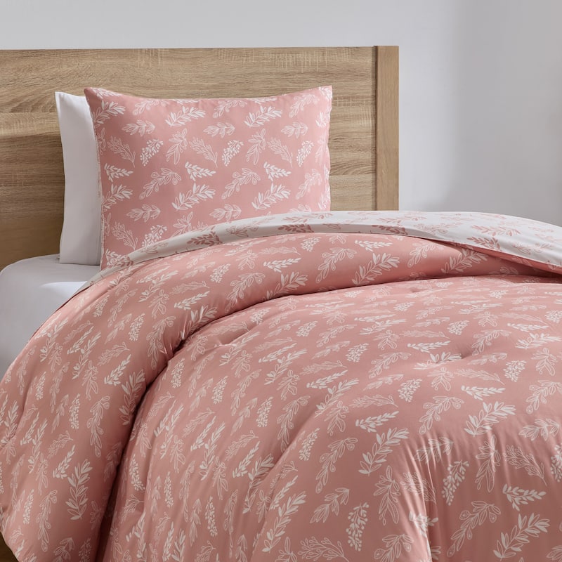 Empyrean 3PC Reversible Botanical Printed Comforter Bedding Set