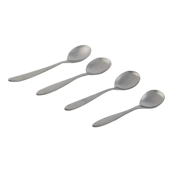 Pack of 4 Soup Spoon Stainless Steel Cutlery Spoons Set 