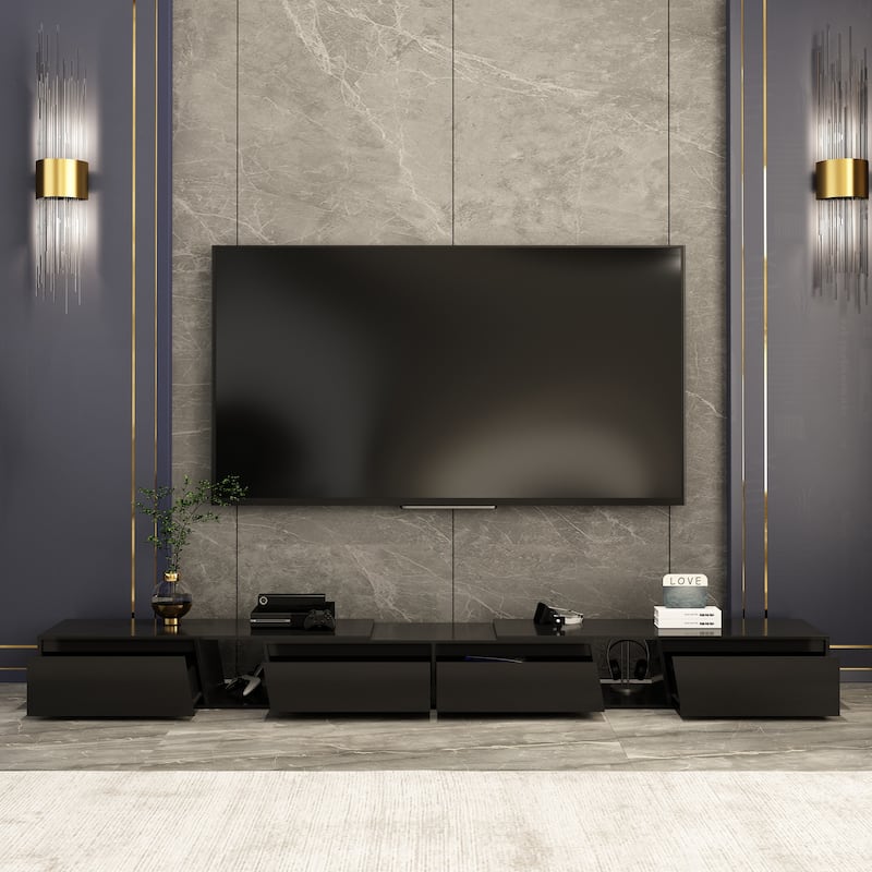 TV Stand Modern Extendable TV Stand in Stretch for TVs up to 120"