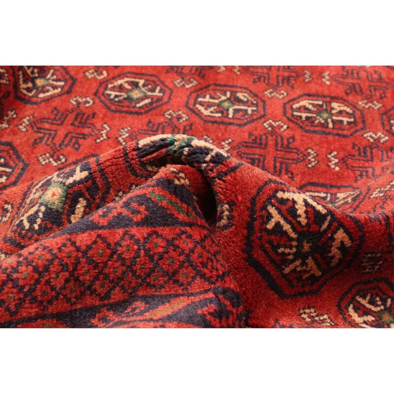 ECARPETGALLERY Hand-knotted Teimani Dark Red Wool Rug - 3'5 x 5'9