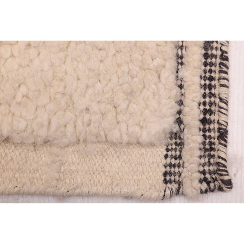 ECARPETGALLERY Hand-knotted Looma Cream Wool Rug - 8'1 x 10'3