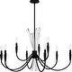 preview thumbnail 3 of 7, Cecily 9-Light Matte Black Chandelier
