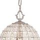 preview thumbnail 30 of 53, Vintage Glam Crystal Bird Cage Lantern Chandelier - Distressed Brass