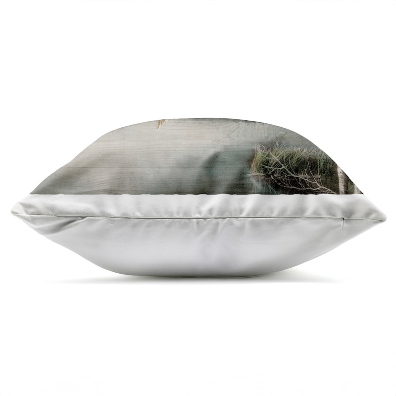 Stupell Flying Ducks in Rustic Nature Printed Outdoor Throw Pillow Design by Ruane Manning
