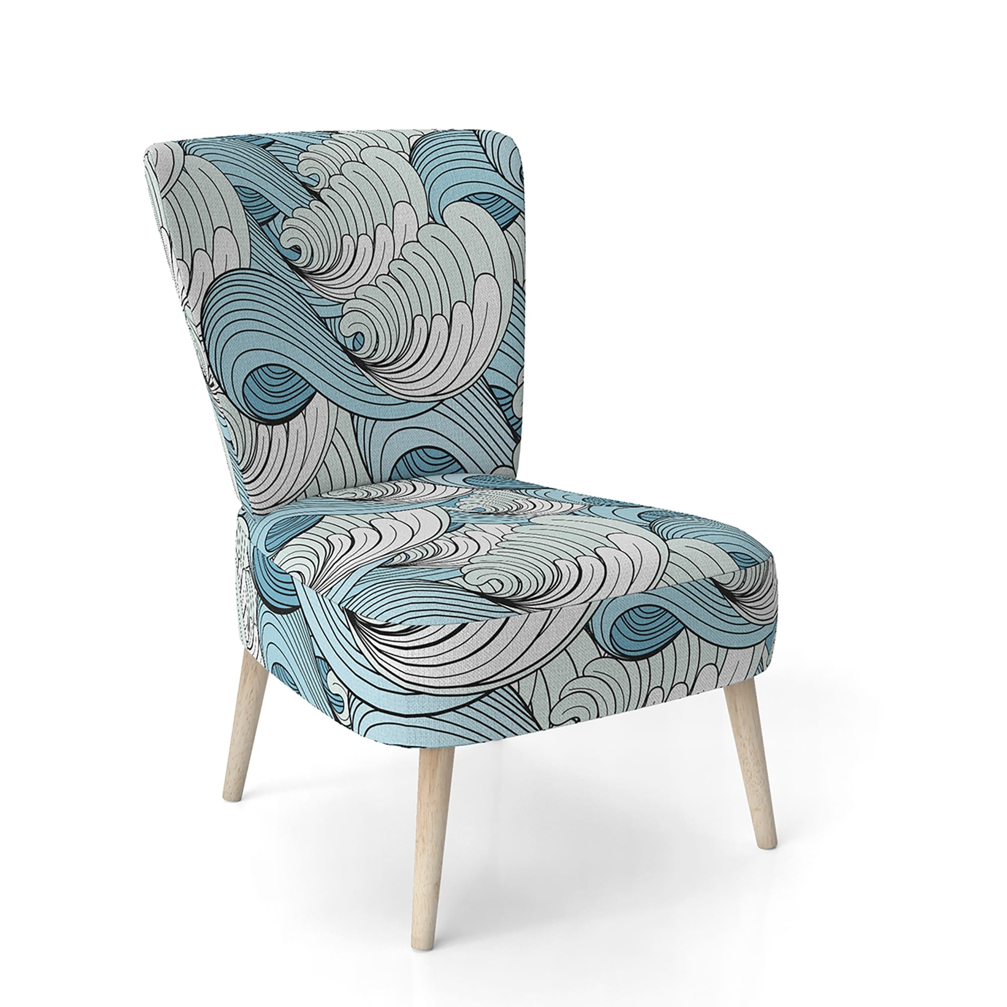 Designart "Great Wave Inspiration" Upholstered Coastal - Picture 16 of 20