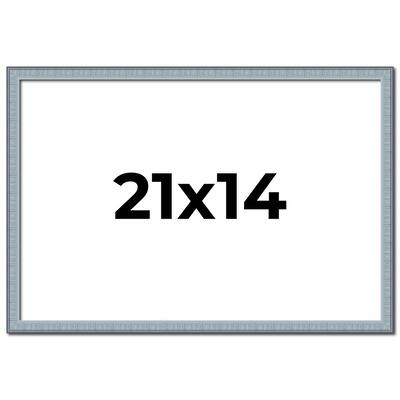 21x14 Frame Rustic Sky Blue Solid Wood Picture Frame | 0.75 Inch