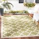 SAFAVIEH Courtyard Dorthey Indoor/ Outdoor Patio Backyard Rug - 5'3" x 7'7" - Green/Beige