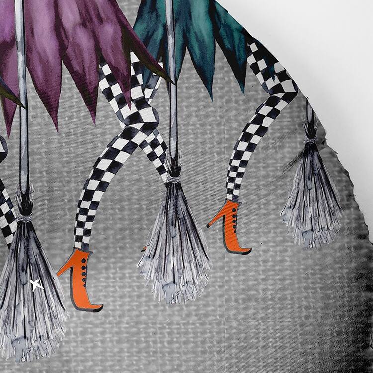 Esmerelda Trippled Halloween Design Tufted Floor Pillow
