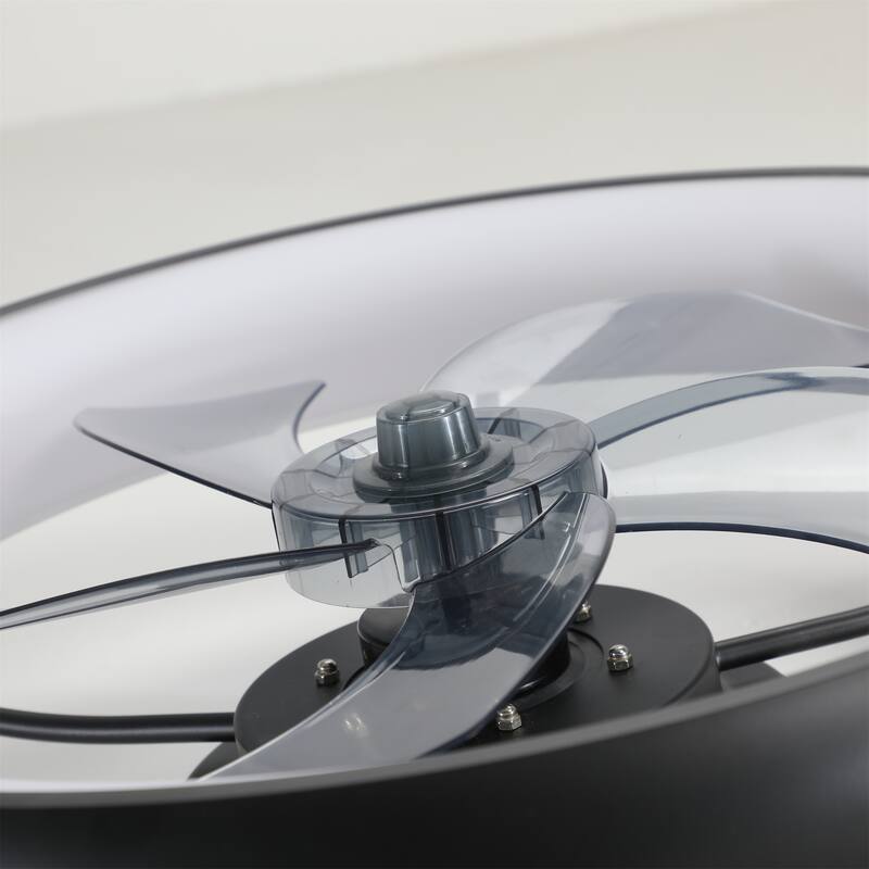 Black White Lights Ceiling Fan with Dimmable LED