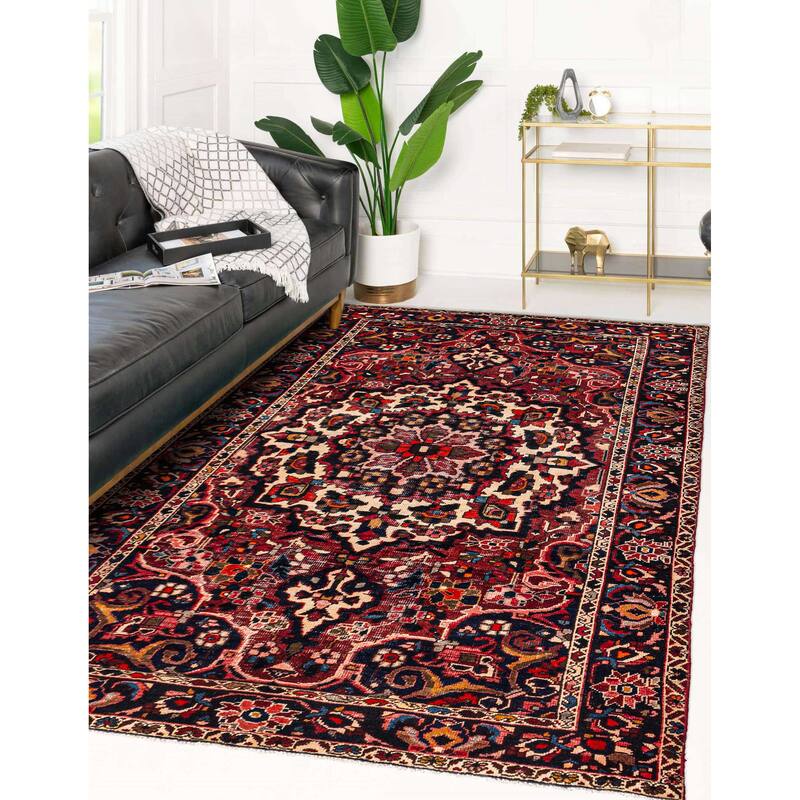 ECARPETGALLERY Hand-knotted Kayseri Vintage Red Wool Rug - 5'1 x 8'4
