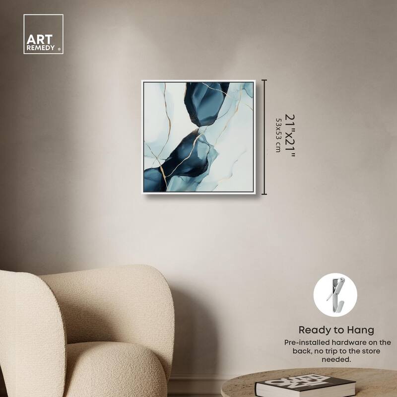 Cerulean Flow III Canvas by Art Remedy
