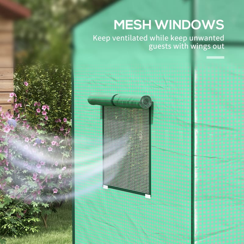 Tomato Greenhouse Reinforced PE Cover Walk-in Green House