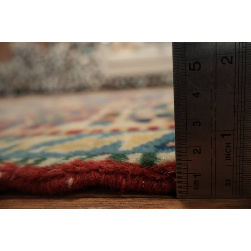 Hand Knotted Oriental 100% Wool Carpet Transitional Geometric Oranges & Rust Anatolian Area Rug - 6' 7'' X 3' 11''