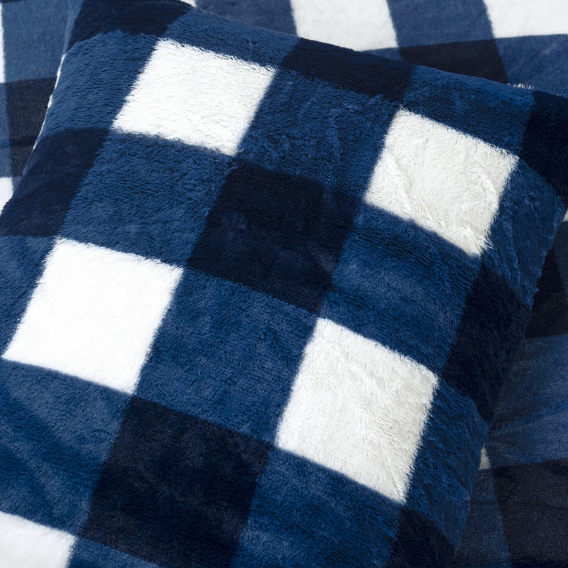 Lush Decor Plaid Ultra Soft Faux Fur Light Weight All Season Kids Back To Campus Comforter Set
