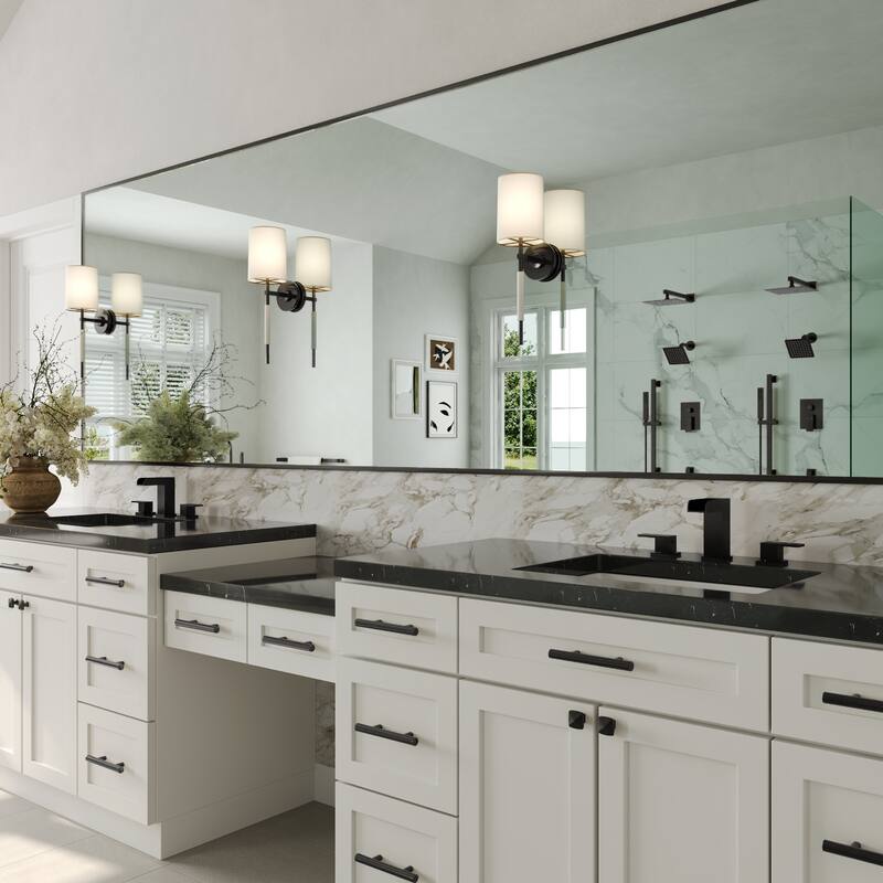 Widespread Bathroom Faucet Hot/Cold Water Deck Mounted Roman Tub