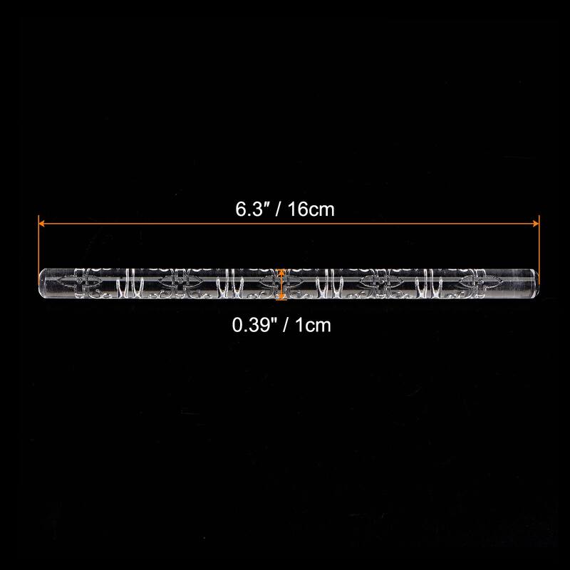 Acrylic Embossed Rolling Pin 16cm x 1cm Roman Pattern - Transparent - Transparent