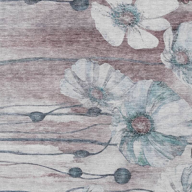 HomeRoots Floral Transitional Rectangle Outdoor Rug