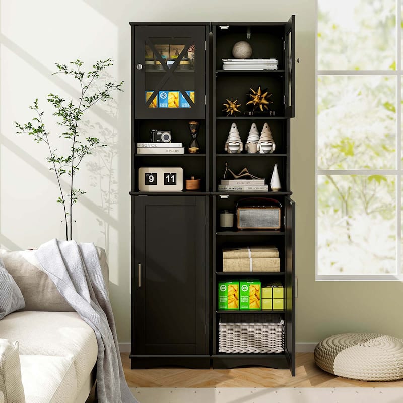 Costway 67" Tall Bathroom Cabinet Freestanding Storage Cabinet with 5 - See Details