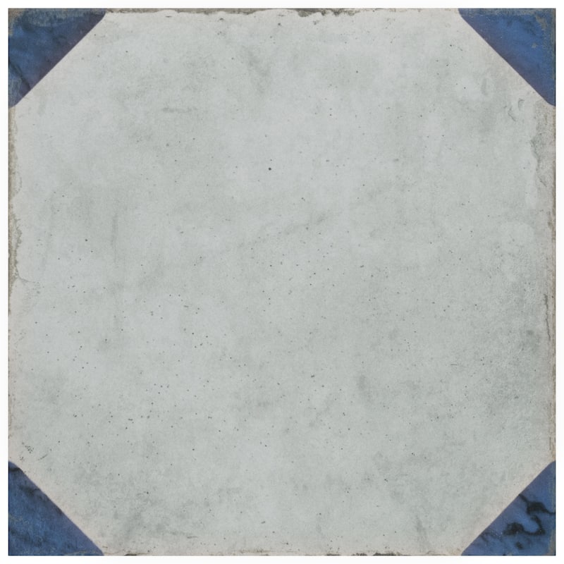 Merola Tile Renaissance Deco Indigo Corner 7-7/8" x 7-7/8" Porcelain Floor and Wall Tile
