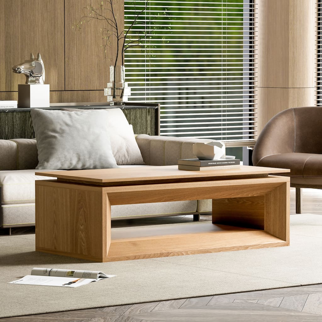 Lift-Top Coffee Table Tea Table with Storage, Center Table Side Table End Table Accent Table with Shelf