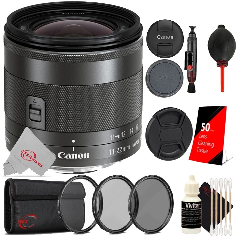 Canon Ef M 11 22mm F 4 5 6 Is Stm Lens Uv Cpll Nd Filter Kit Lens Pen Dust Blower 3pc Cleaning Kit On Sale Overstock Canon Ef M 11 22mm F 4 5 6 Is Stm Lens Uv Cpll Nd Filter Kit Lens Pen Dust Blower 3pc Cleaning Kit On Sale Overstock