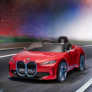BMW I4 Kids Car: 12V, 3 Speeds, Parent Remote Control, LED Lights, Music