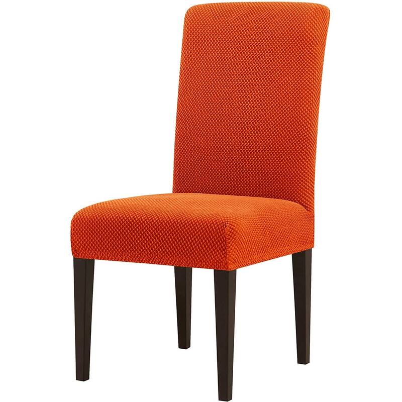 Subrtex 2 PCS Stretch Dining Chair Slipcover Textured Grain Cover