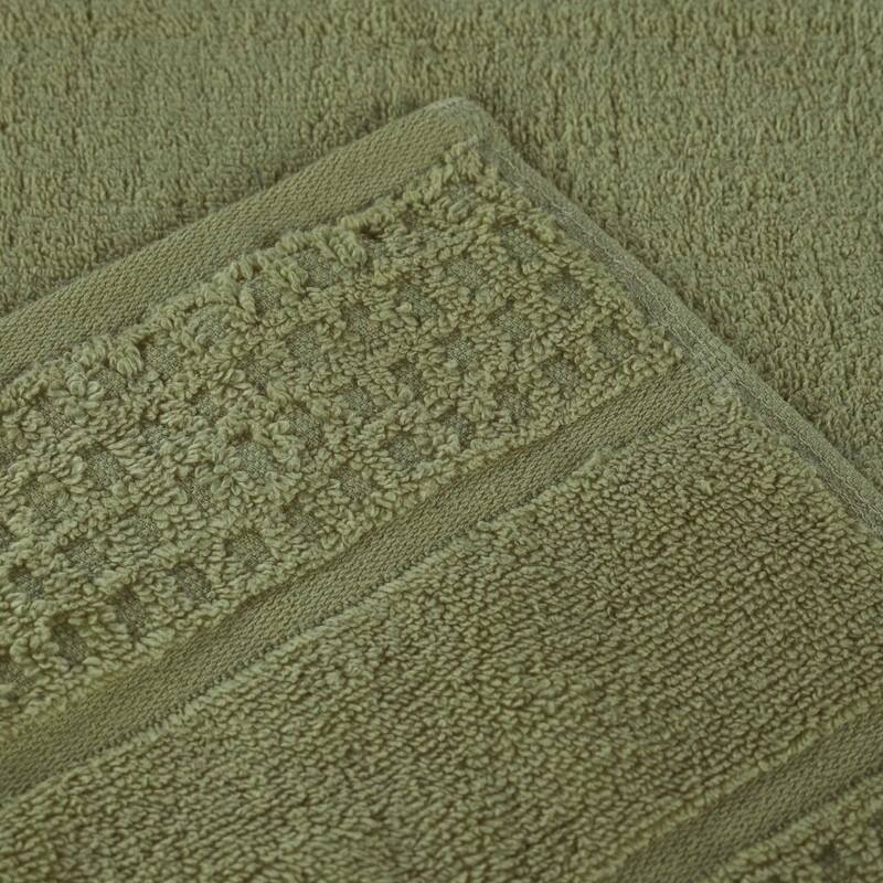 Superior Napa Zero Twist Cotton Waffle 3 Piece Bathroom Towel Set