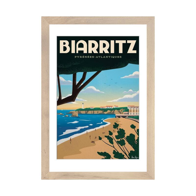 iCanvas "Biarritz" by IdeaStorm Studios - Natural - 24x16x1
