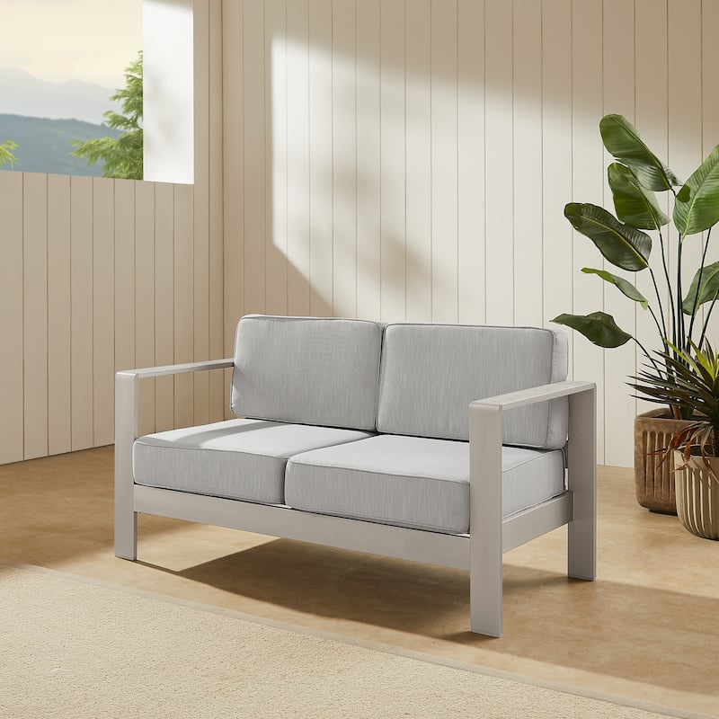 Nordwind Aluminum Outdoor 2-Seater Sofa - Grey/Grey