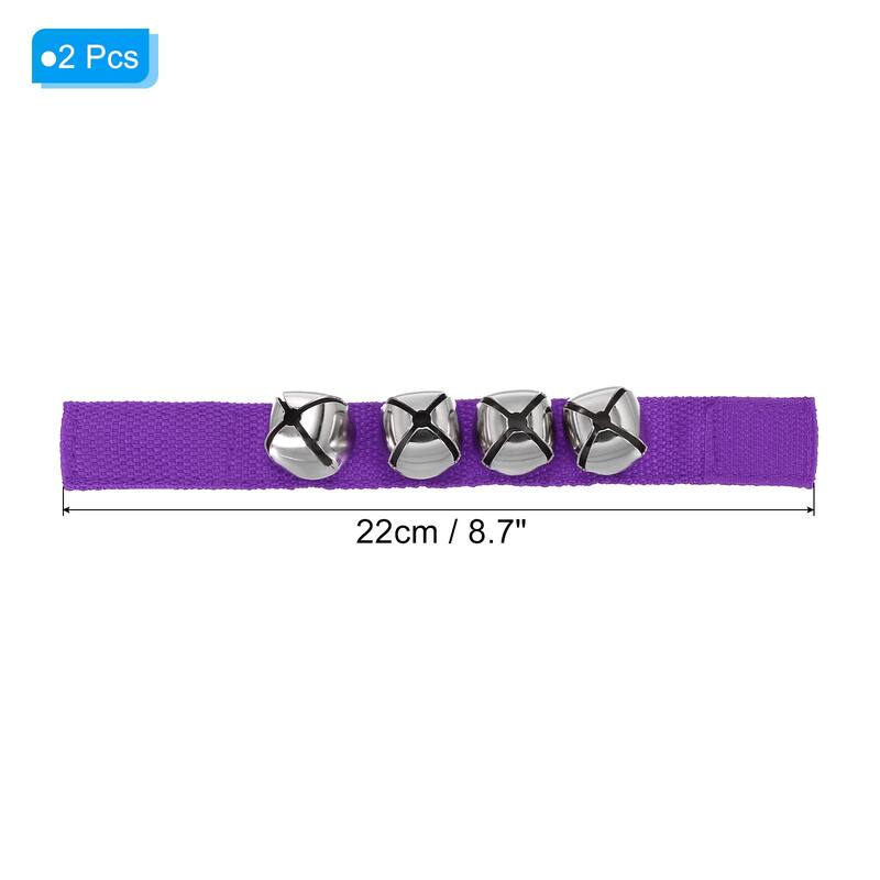 2pcs Wrist Bells, Jingle Bells Ankle Percussion Instruments - Purple