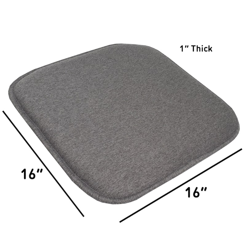 Charlotte Jacquard Cover Memory Foam Chair Pads