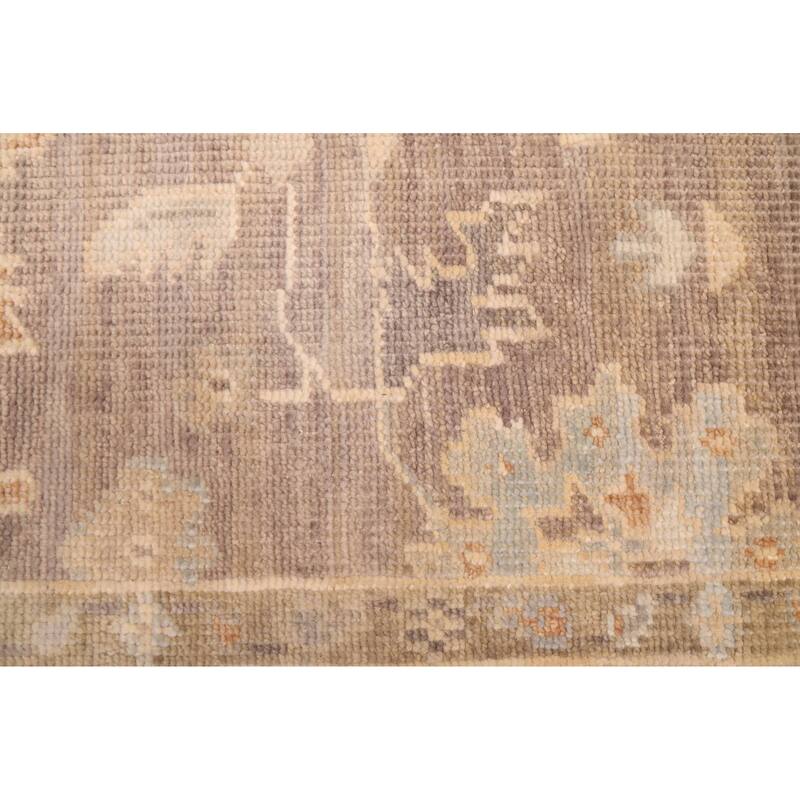 ECARPETGALLERY Hand-knotted Kavya Oushak Dark Grey Wool Rug - 8'11 x 11'11
