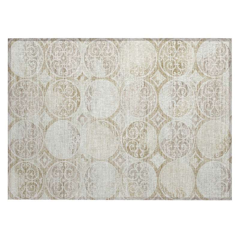 Machine Washable Indoor/ Outdoor Chantille Vintage Medallions Rug