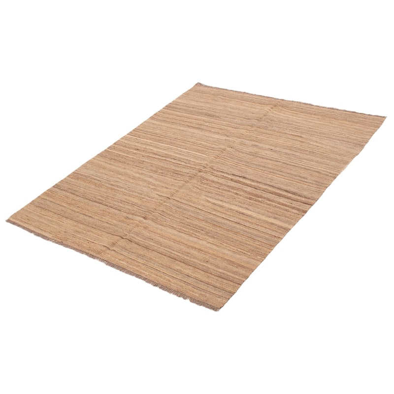 Boho Khaki Kilim 4'11" x 6'7" - 4'11 x 6'7