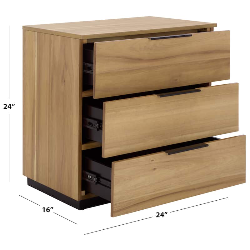 SAFAVIEH Deep 3-Drawer Nightstand
