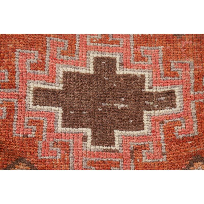 Turkish Anatolian Natural Dye Runner Rug Handmade Wool Carpet - 3'5"x 13'5"